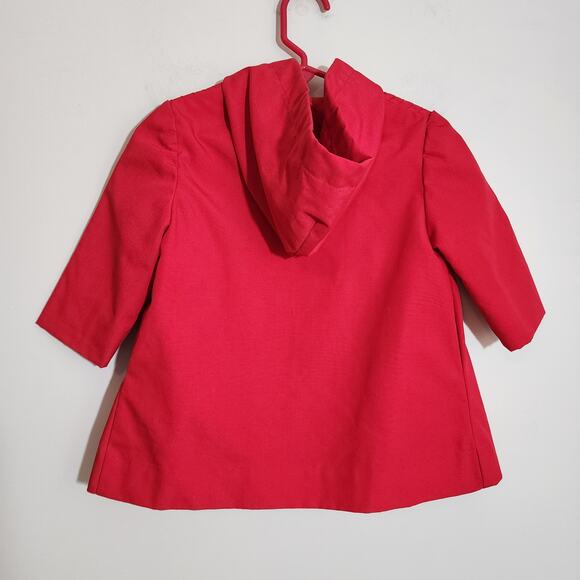 Vintage Weather Tamer toddler hooded fully lined red button front coat size 2T - Picture 3 of 12